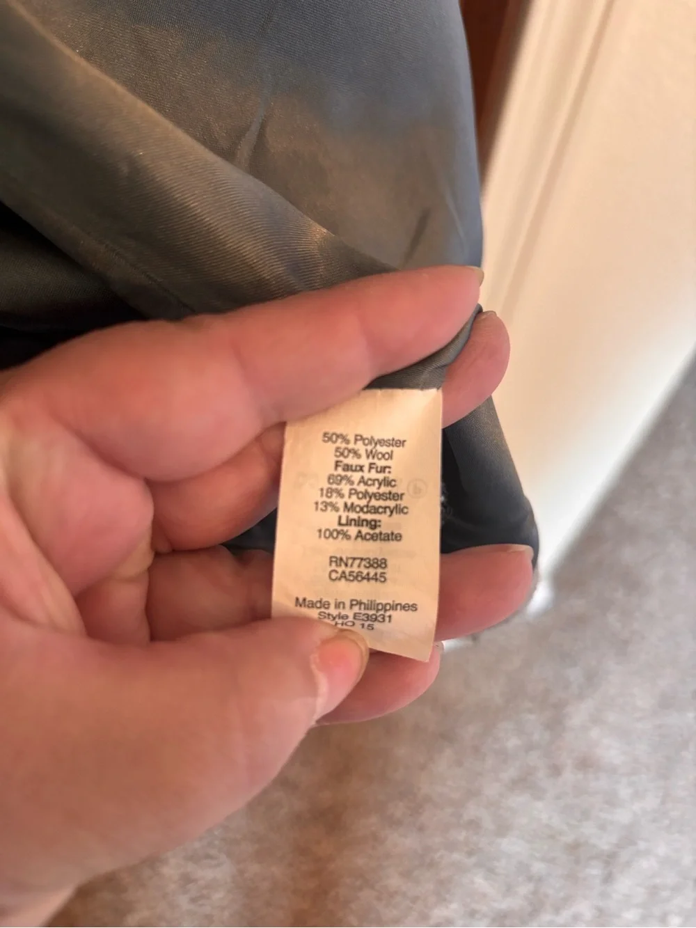 J Crew Gray Wool-Blend Hooded Coat - Picture 9 of 10